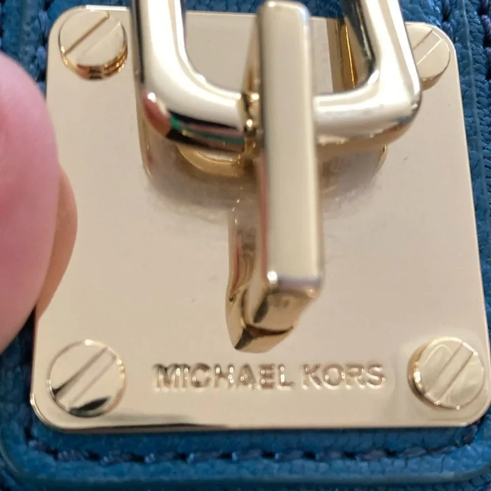 Michael Michael Kors Teal Blue Leather Bag